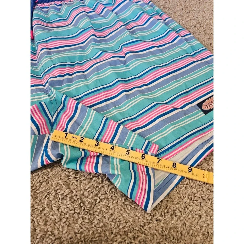 Vineyard Vines Swim Trunks Mens 4XB Striped Blue Pink Board Shorts Beach
